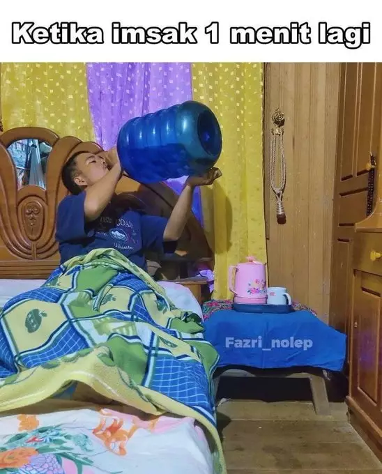 meme momen jelang imsak kocak © berbagai sumber