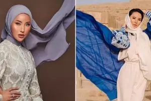 11 Pesona Fitria Yusuf kenakan kerudung, tampil anggun