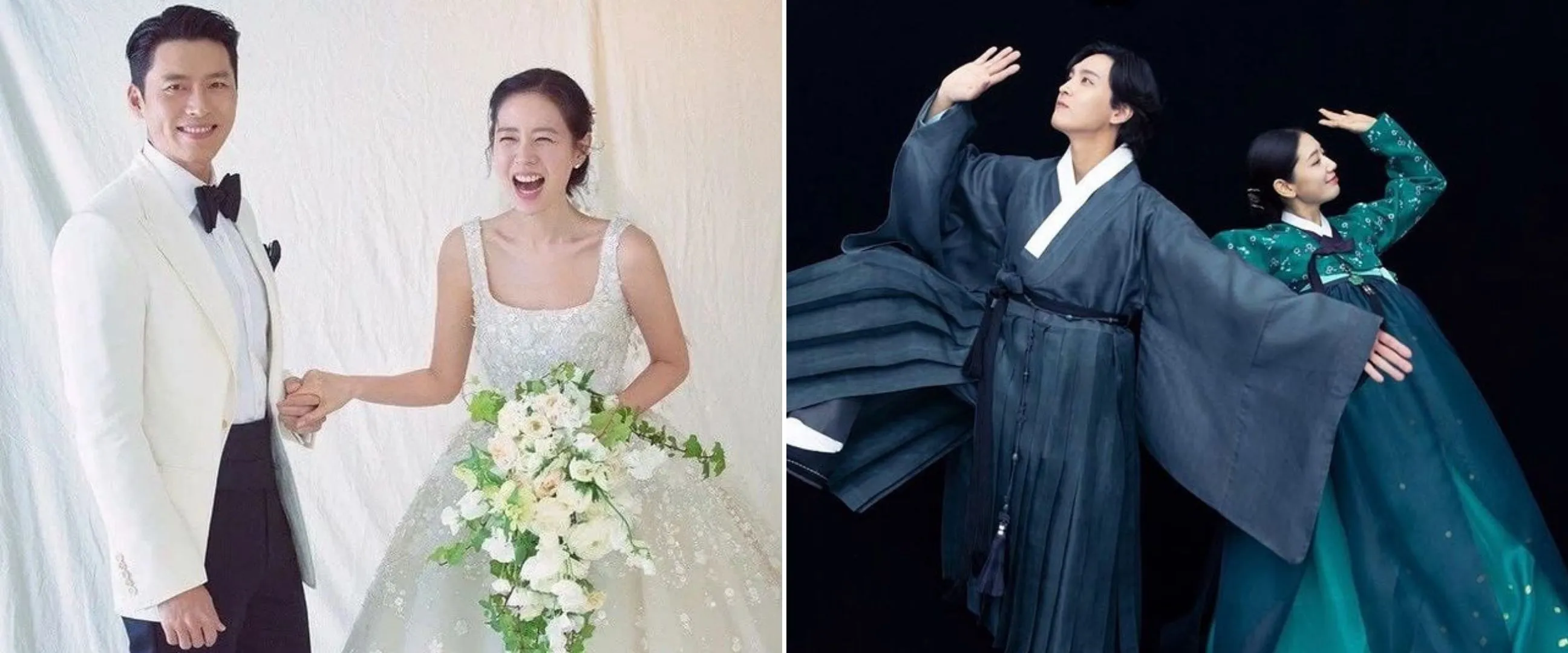 Ratu drakor, ini 7 beda gaya Son Ye-jin & Park Shin-hye jadi pengantin