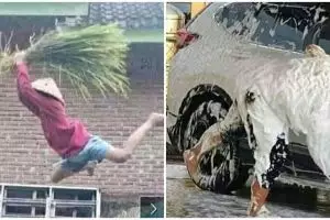 13 Potret bapak-bapak terlalu semangat bekerja, kocak abis