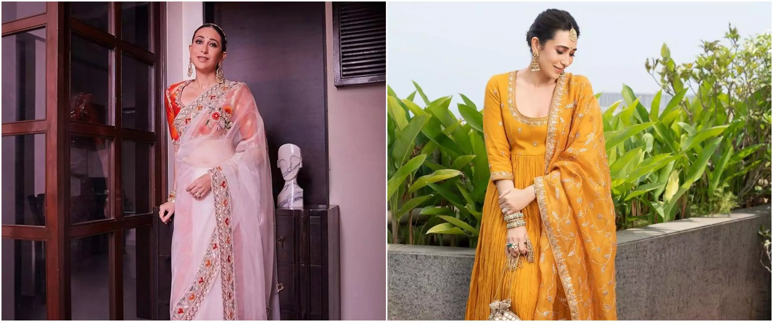 9 Pesona Karisma Kapoor hadiri kondangan, tampil stunning