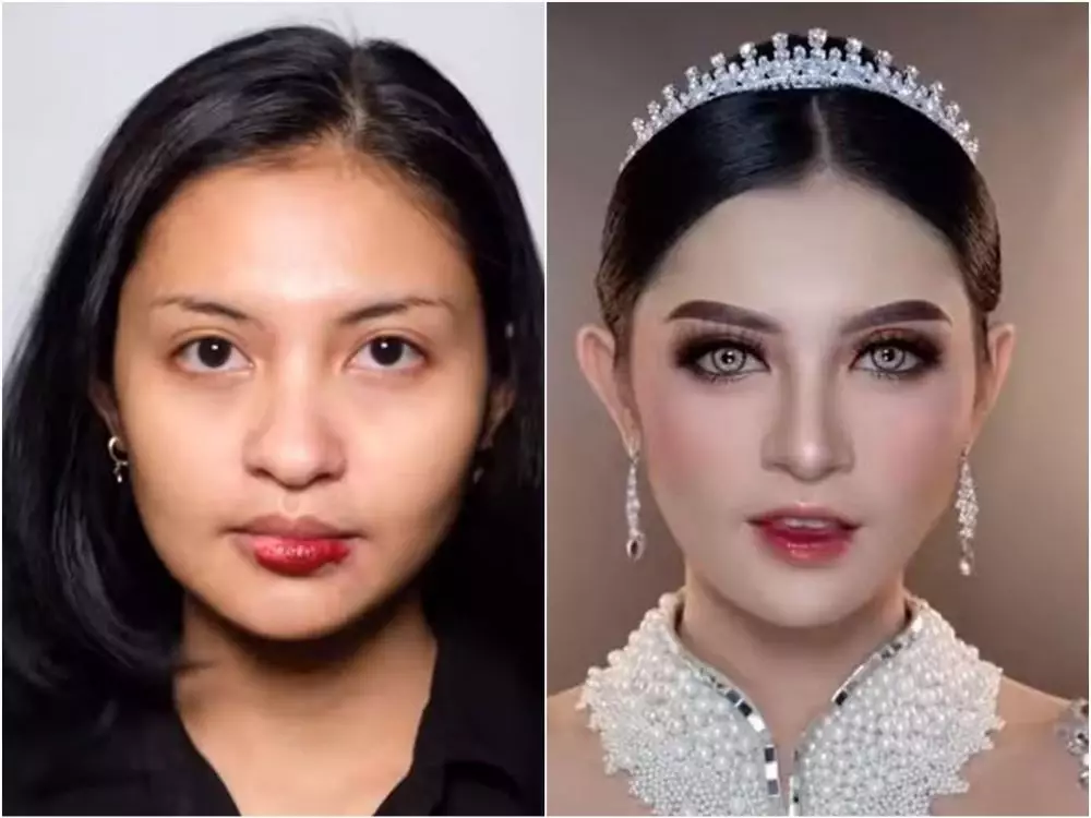 transformasi sebelum dan sesudah makeup © instagram transformasi sebelum dan sesudah makeup © instagram