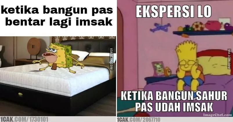 meme lucu sahur mepet imsak © berbagai sumber