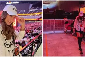 11 Momen Luna Maya nonton konser BTS di Las Vegas, bikin iri fans