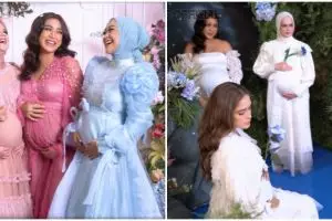 11 Maternity shoot Ria Ricis bareng geng The Bumils, anggun menawan