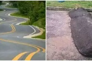 13 Potret lucu bentuk jalan ini bikin nggak habis pikir