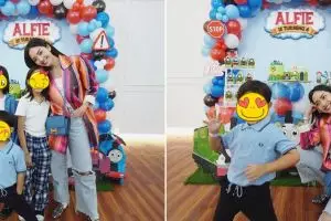 9 Momen Ririn Dwi Ariyanti rayakan ultah anak, tanpa Aldi Bragi