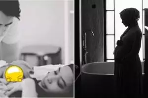 11 Momen Hamidah Rachmayanti lahiran, kontraksi saat maternity shoot