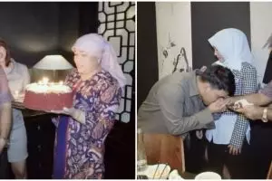 13 Momen perayaan ultah Haji Faisal ayah Fuji, Thariq beri kado mewah