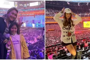 Gaya 10 seleb nonton konser K-Pop di luar negeri, Luna Maya stylish