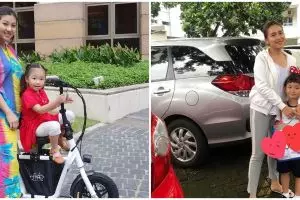 Gaya 11 seleb antar anak di hari pertama sekolah, Shandy Aulia bak ABG