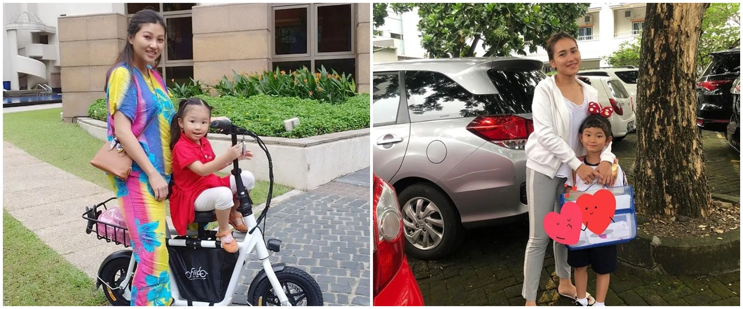 Gaya 11 seleb antar anak di hari pertama sekolah, Shandy Aulia bak ABG