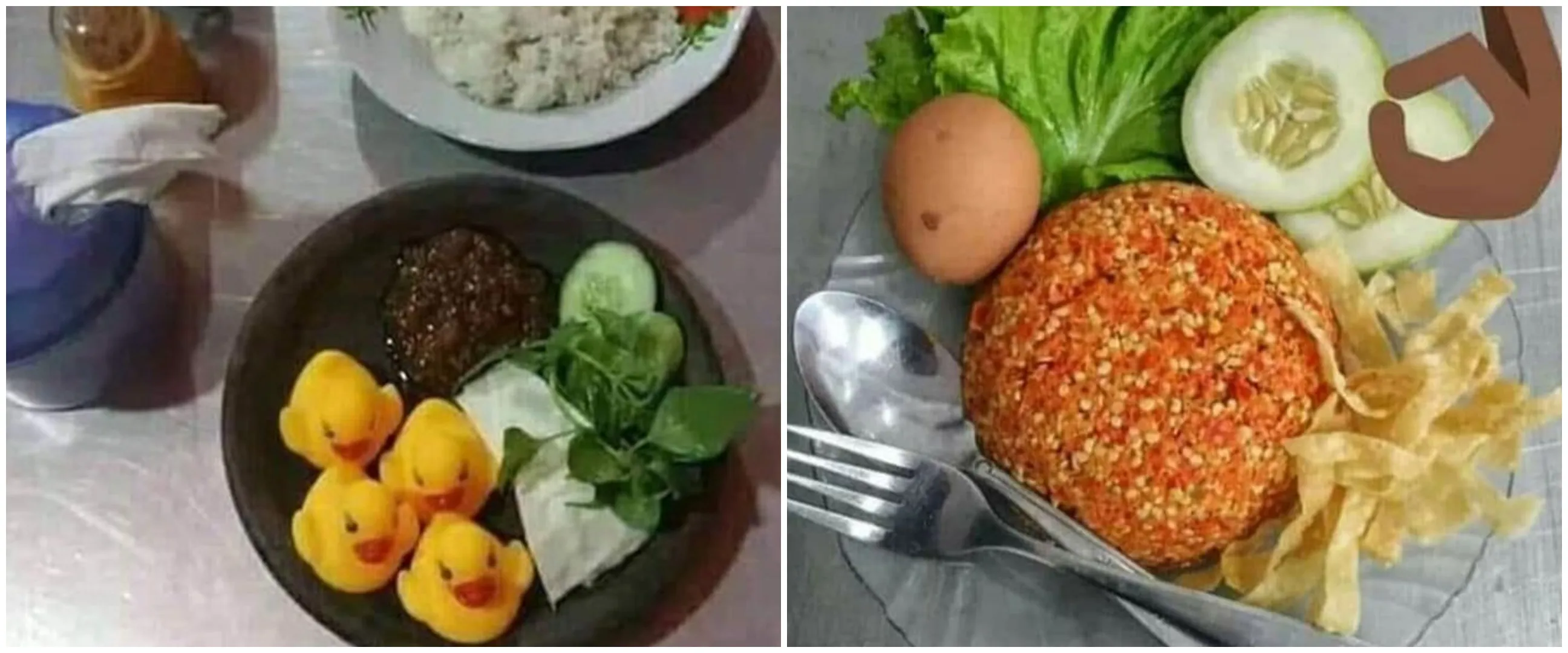 11 Potret lucu makan pakai lalapan ini penampakannya nyeleneh