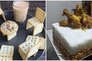 13 Penampakan lucu makanan dibentuk jadi cantik, nyeleneh pol