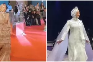 11 Gaya Dinda Hauw tampil di atas catwalk, bak model profesional