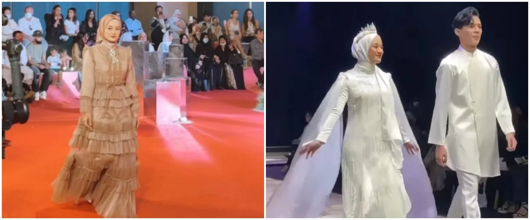 11 Gaya Dinda Hauw tampil di atas catwalk, bak model profesional