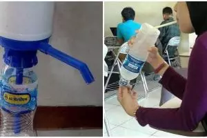 11 Potret lucu mau minum tapi ribet, bikin nggak habis pikir