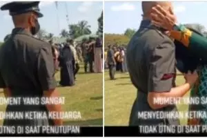 Bikin haru, momen ibu kantin temani prajurit TNI yatim usai pendidikan