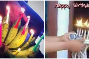 Bukan kue tart, 11 momen orang rayakan ulang tahun ini antimainstream