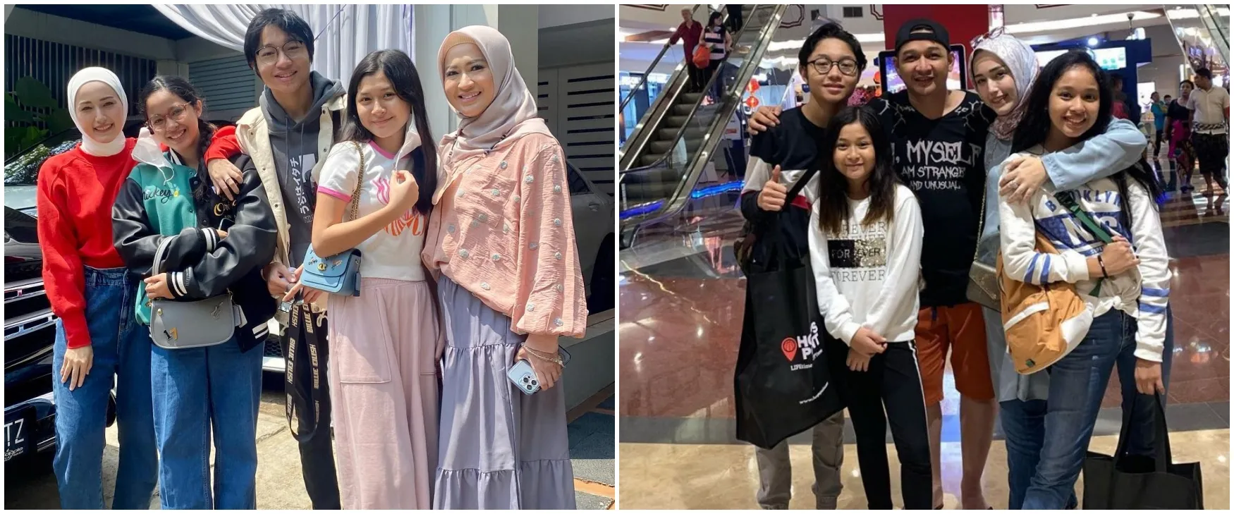 11 Momen Adelia Pasha bareng tiga anak sambungnya, layaknya sahabat