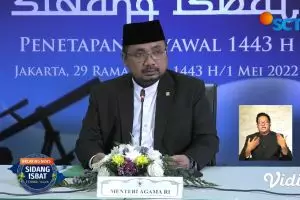 Kementerian Agama tetapkan Idul Fitri 2022 jatuh pada Senin 2 Mei
