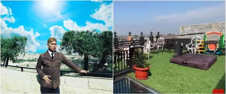 11 Penampakan rooftop rumah Ahmad Dhani, dilengkapi kolam renang