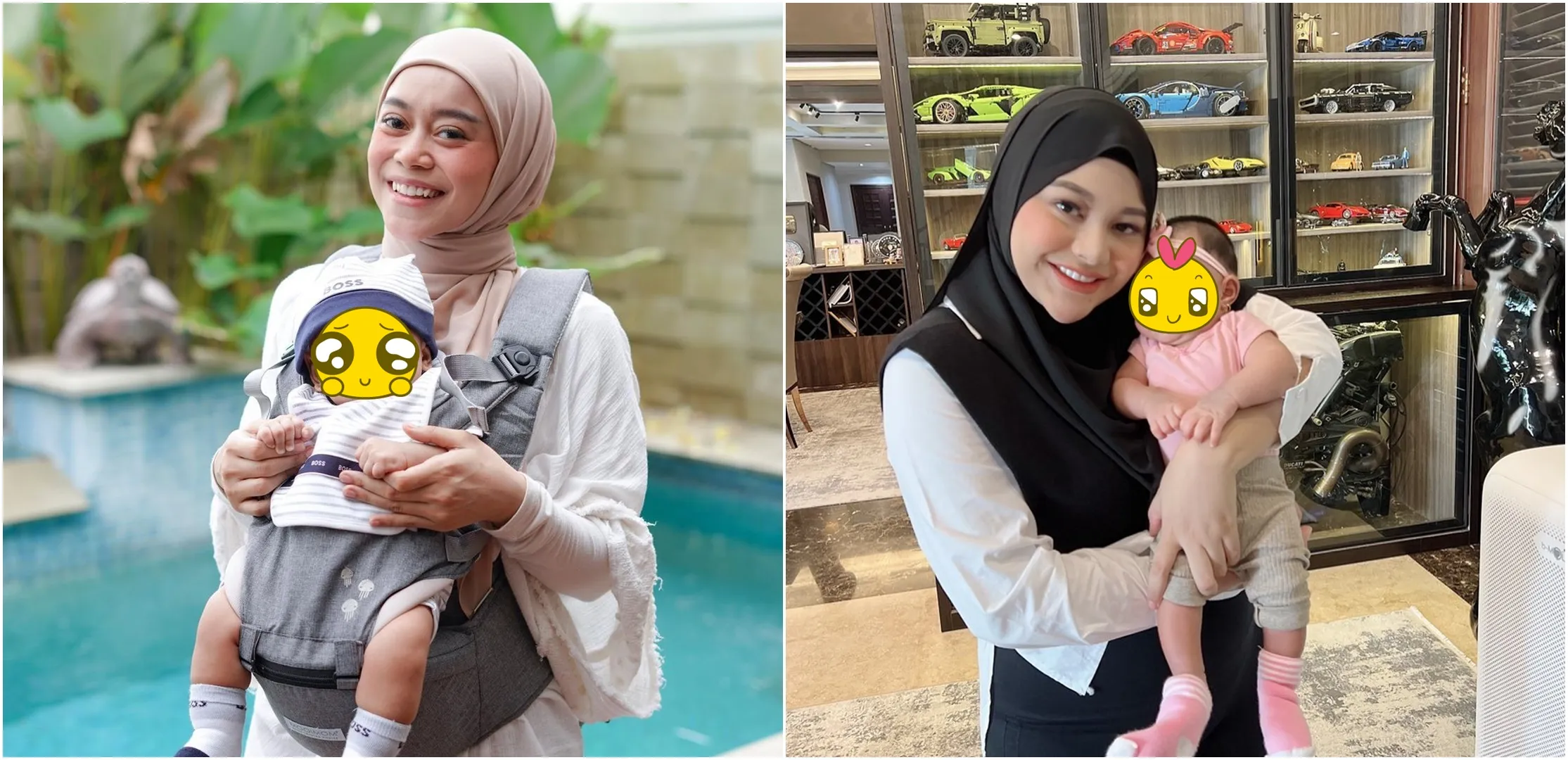 7 Beda gaya Lesty Kejora dan Aurel Hermansyah momong anak, bikin gemas