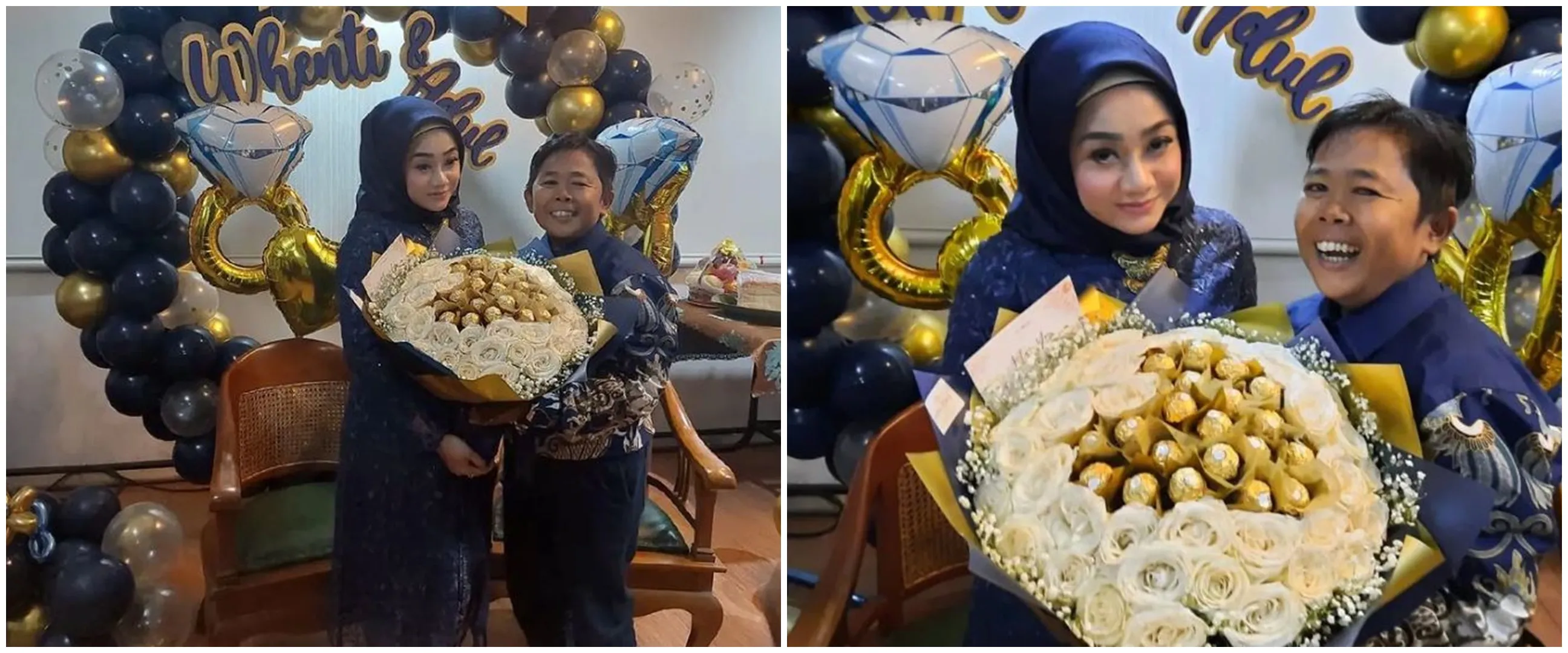 Baru terekspos, intip 11 momen lamaran komedian Adul dan Wenti