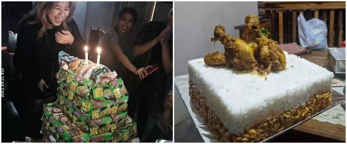 15 Potret kocak pengganti kue ulang tahun ini bikin senyum kecut