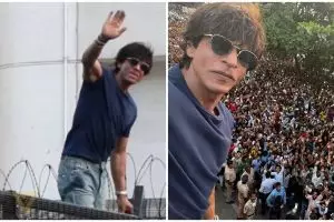 Rayakan momen Lebaran, rumah Shah Rukh Khan dipadati ribuan fans