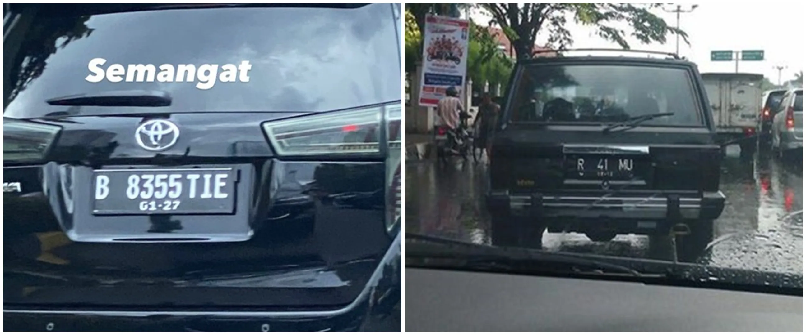13 Pelat nomor kendaraan milik warga +62 ini bikin gagal fokus