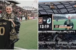 11 Potret Agnez Mo jadi kapten kehormatan klub bola MLS Los Angeles