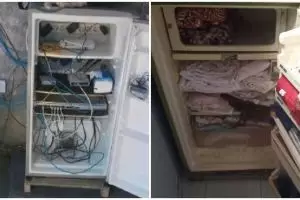 15 Potret nyeleneh manfaatin kulkas di rumah, idenya kocak