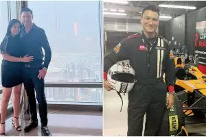 11 Potret Christian Sugiono jajal mobil F1 di Dubai, layaknya pembalap