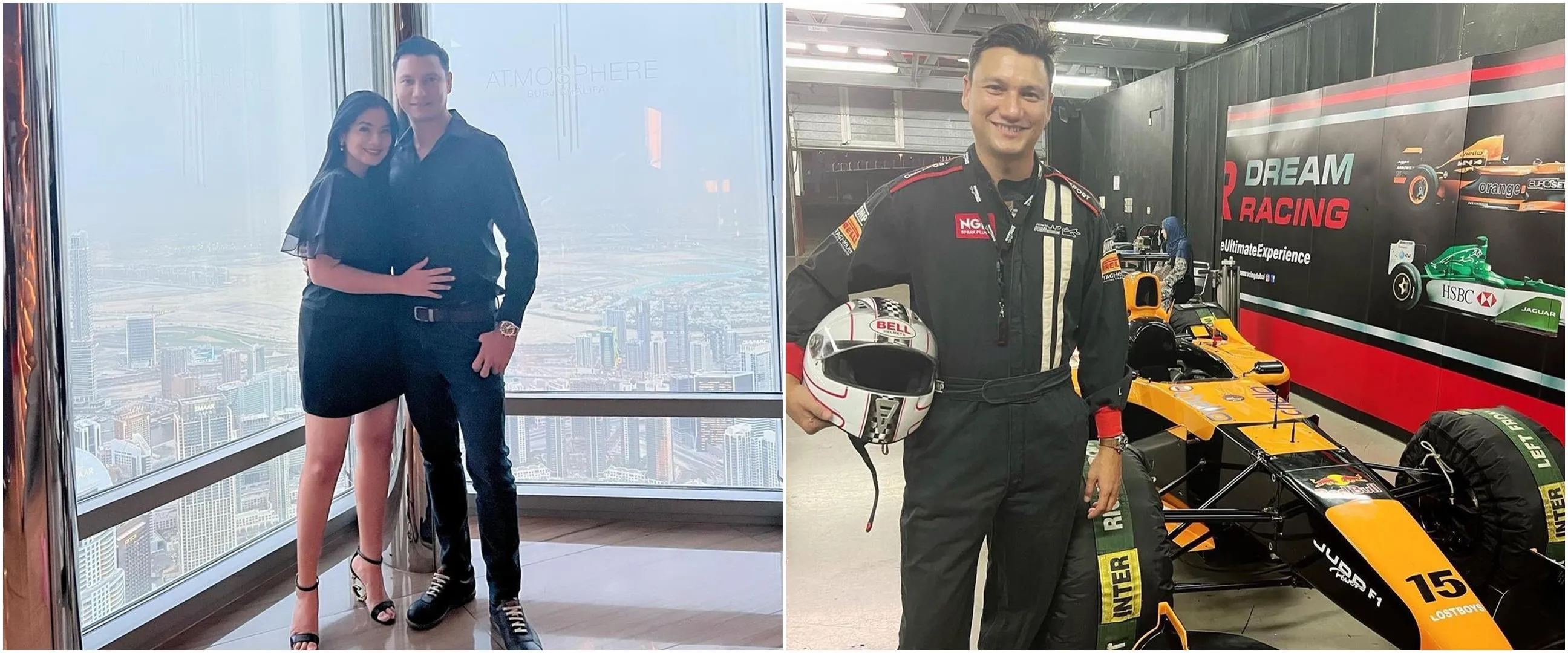 11 Potret Christian Sugiono jajal mobil F1 di Dubai, layaknya pembalap