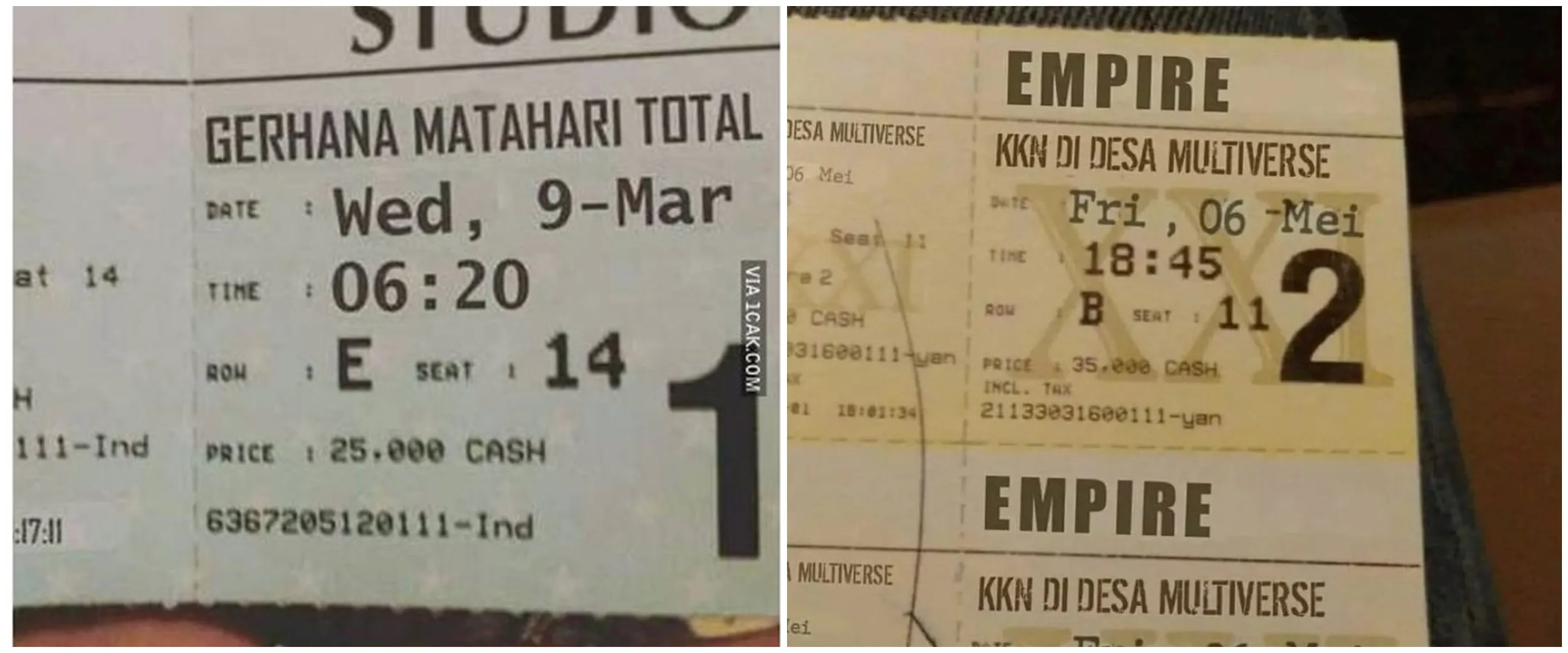 11 Editan nyeleneh tiket ini bikin nyengir kuda