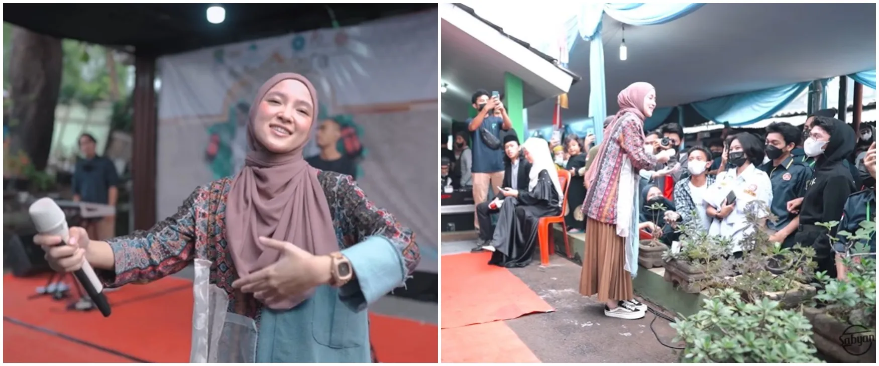 11 Momen Nissa Sabyan manggung di hajatan kampung, bikin heboh