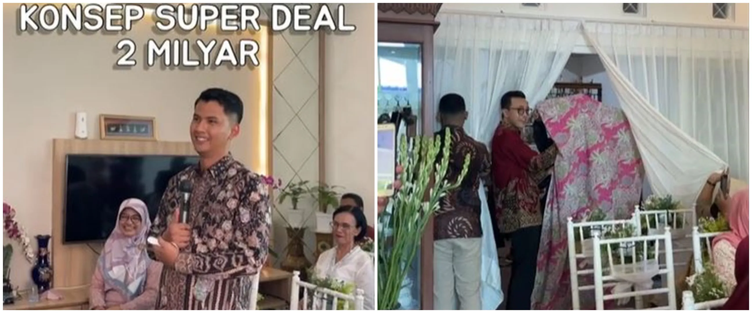 Momen unik lamaran ala acara Super Deal, takut zonk saat buka tirai