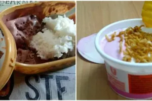 11 Potret nyeleneh es krim dicampur makanan lain, auto nggak selera