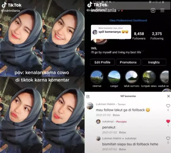 wanita ini bertemu suami lewat komentar TikTok © Tiktok wanita ini bertemu suami lewat komentar TikTok © Tiktok