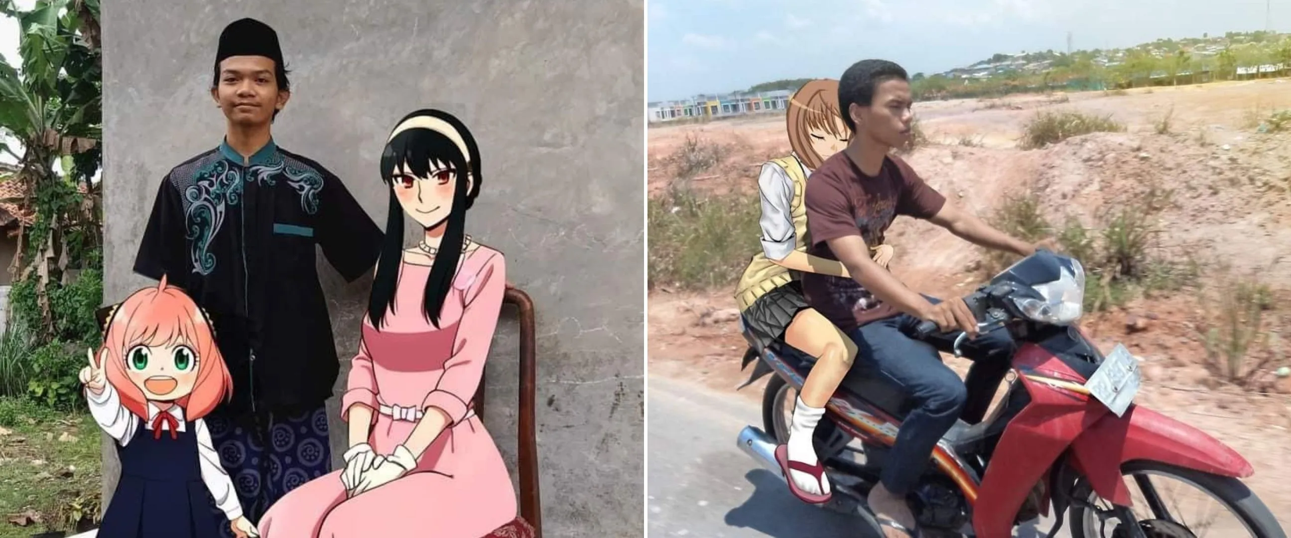 13 Editan foto warganet bucin bareng karakter anime ini kreatif abis