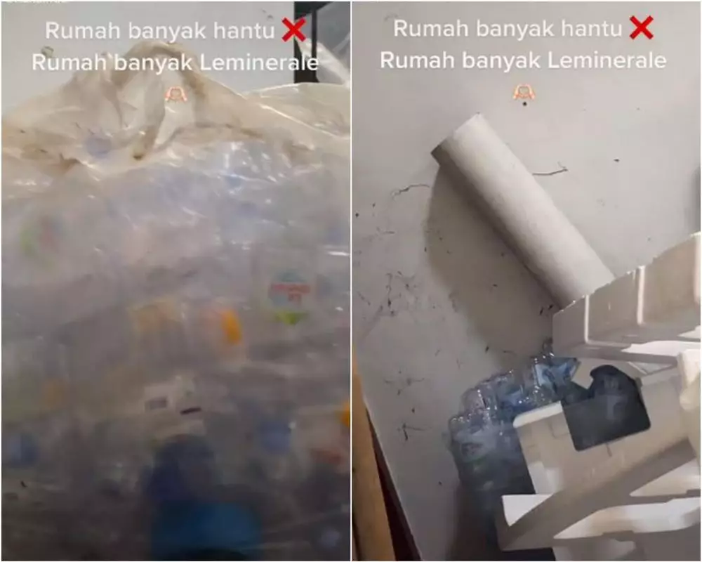 sulap limbah botol air mineral jadi tirai © TikTok sulap limbah botol air mineral jadi tirai © TikTok
