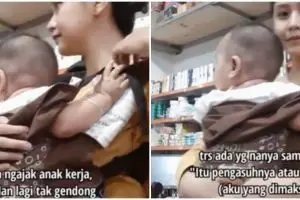 Curhat ibu rumah tangga penampilan kucel gendong anak disangka ART