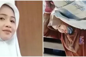 Demi bantu orang tua, gadis SMK ini rela jadi kuli angkut semen