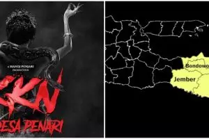 Peta lokasi KKN di Desa Penari sesuai gambaran cerita penulis