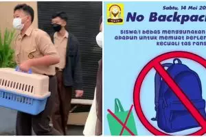 Tren 'hari tanpa ransel', murid SMP bawa barang nyeleneh ke sekolah