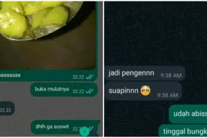 13 Chat WA lucu orang pacaran bahas makan, endingnya nggak romantis