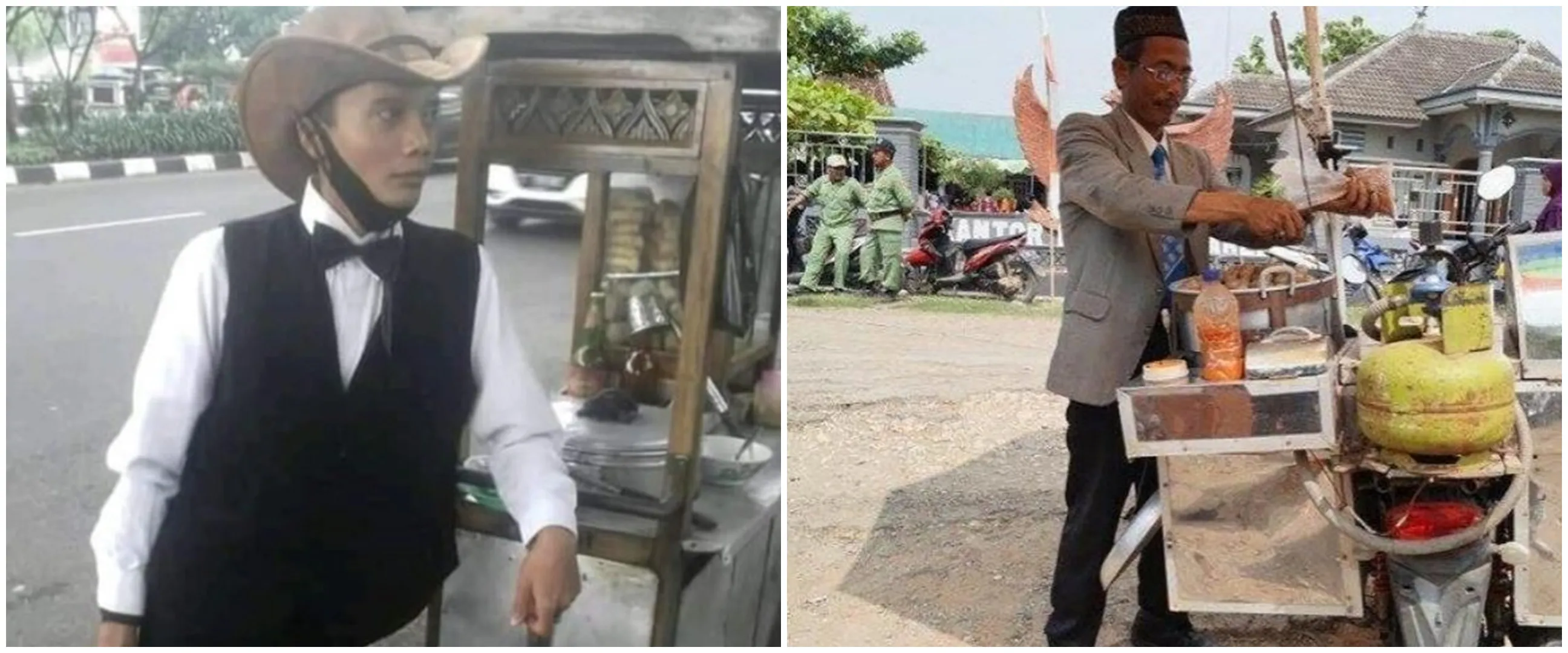 11 Potret lucu pedagang modis banget, bikin gagal fokus nih