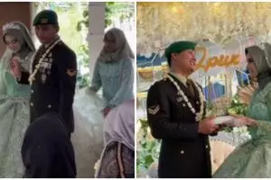 Cinta beda usia berakhir bahagia, pria sudah TNI saat wanitanya SD