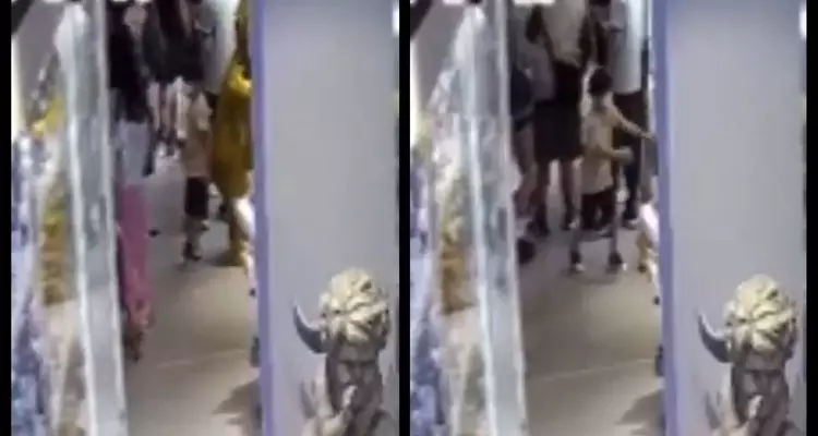 bocah pecahkan boneka lala senilai 100 juta © hongkongfp.com